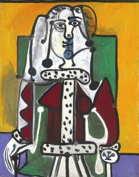Femme dans un fauteuil 1940 Cubism Oil Paintings